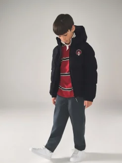Superdry Black Sports Puffer Coat