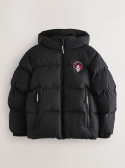Superdry Black Sports Puffer Coat