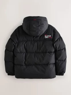 Superdry Black Sports Puffer Coat