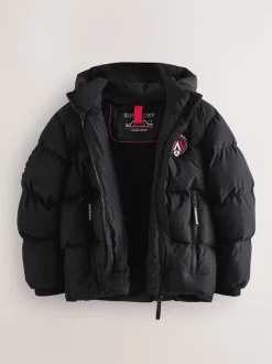 Superdry Black Sports Puffer Coat