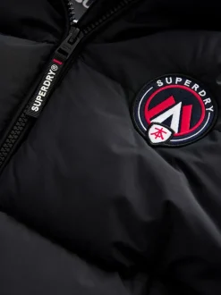 Superdry Black Sports Puffer Coat
