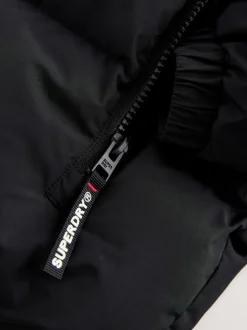 Superdry Black Sports Puffer Coat