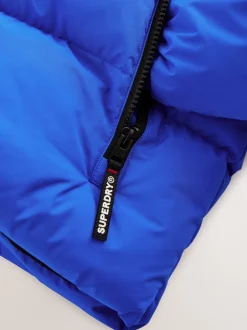 Superdry Blue Sports Puffer Coat