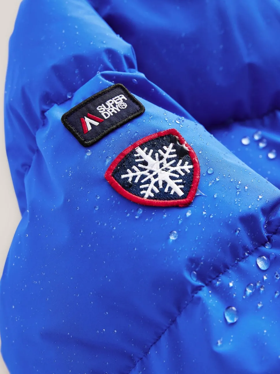 Superdry Blue Sports Puffer Coat