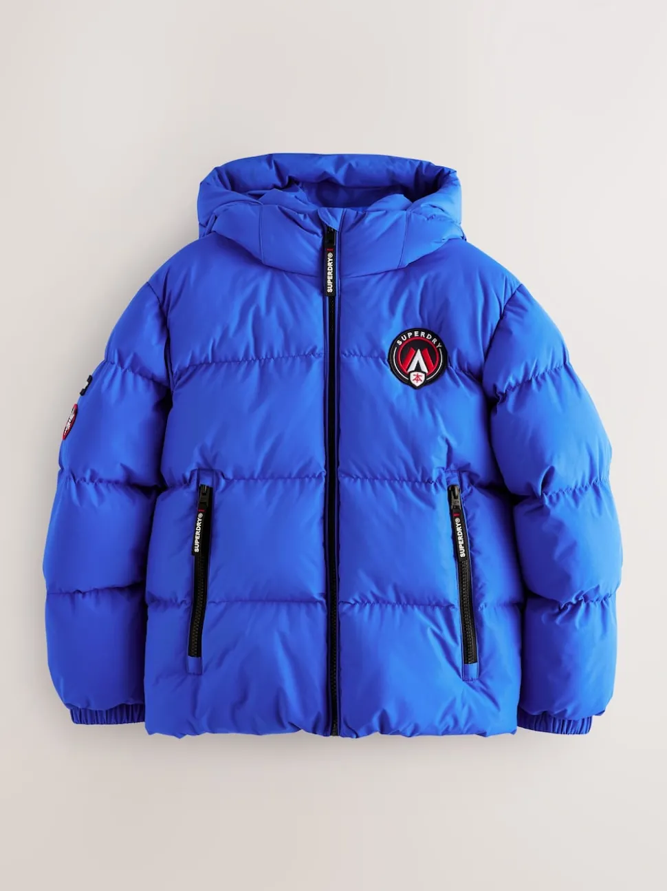 Superdry Blue Sports Puffer Coat