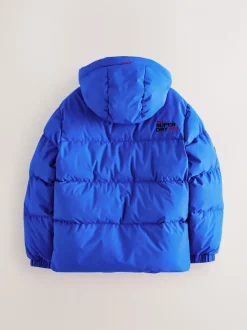Superdry Blue Sports Puffer Coat