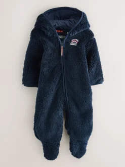 Superdry Blue Teddy Fleece Pramsuit