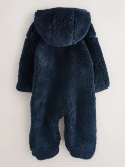 Superdry Blue Teddy Fleece Pramsuit