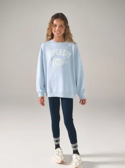 Superdry Blue White Leggings Set