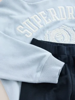 Superdry Blue White Leggings Set