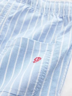 Superdry Blue/White T-Shirt and Stripe Trouser Set