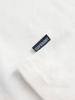 Superdry Blue/White T-Shirt and Stripe Trouser Set