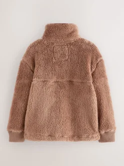 Superdry Brown Quarter Zip Fleece