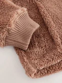Superdry Brown Quarter Zip Fleece