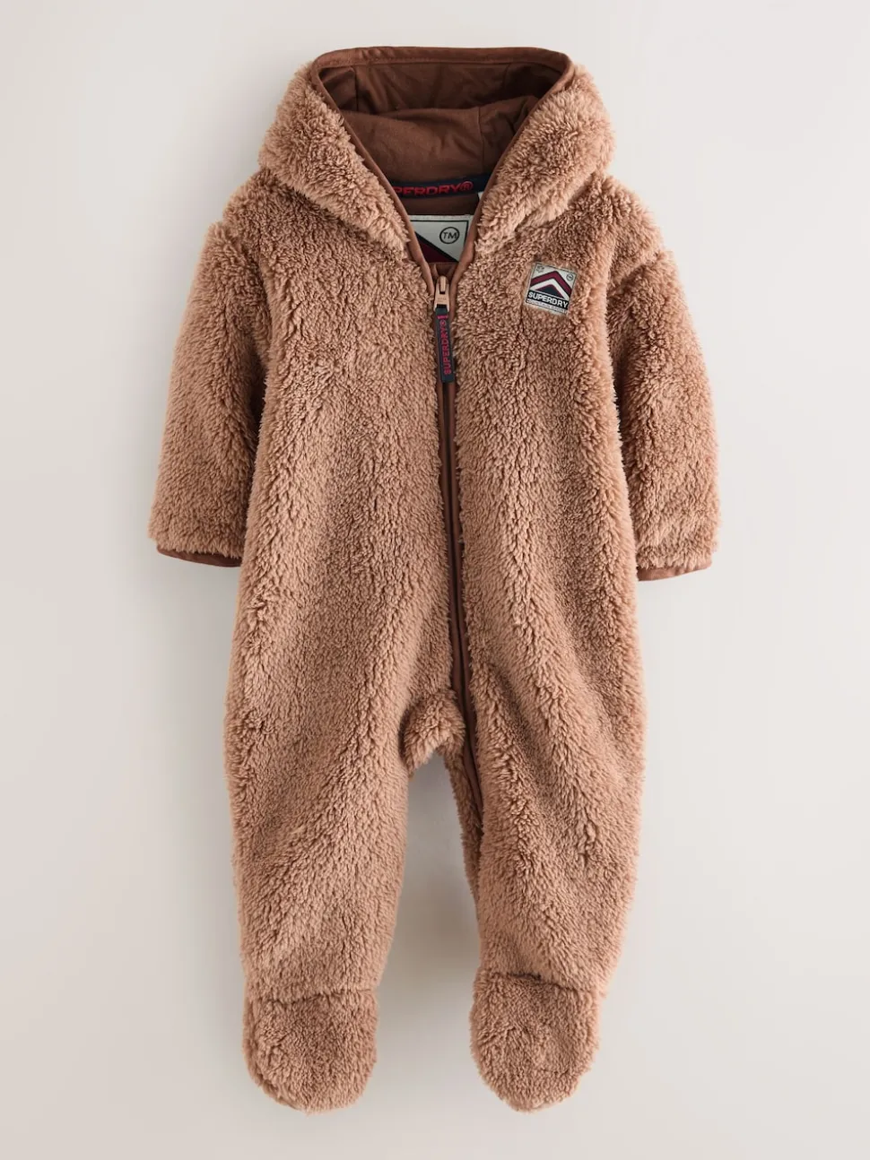 Superdry Brown Teddy Fleece Pramsuit