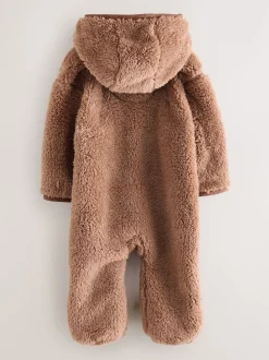 Superdry Brown Teddy Fleece Pramsuit