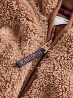 Superdry Brown Teddy Fleece Pramsuit