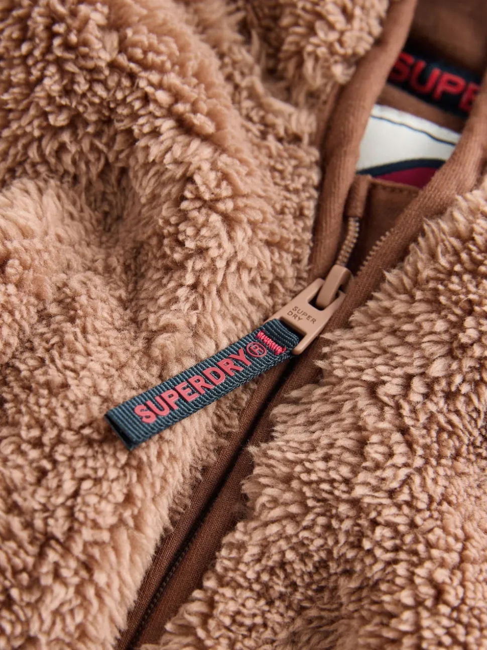 Superdry Brown Teddy Fleece Pramsuit