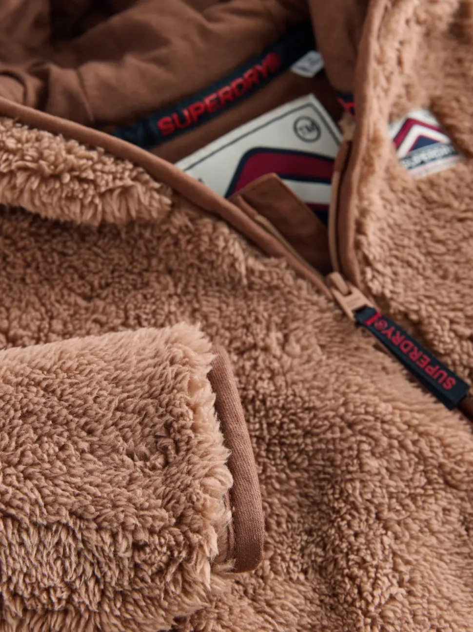 Superdry Brown Teddy Fleece Pramsuit
