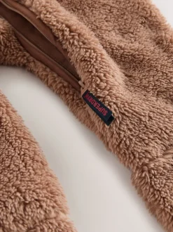 Superdry Brown Teddy Fleece Pramsuit