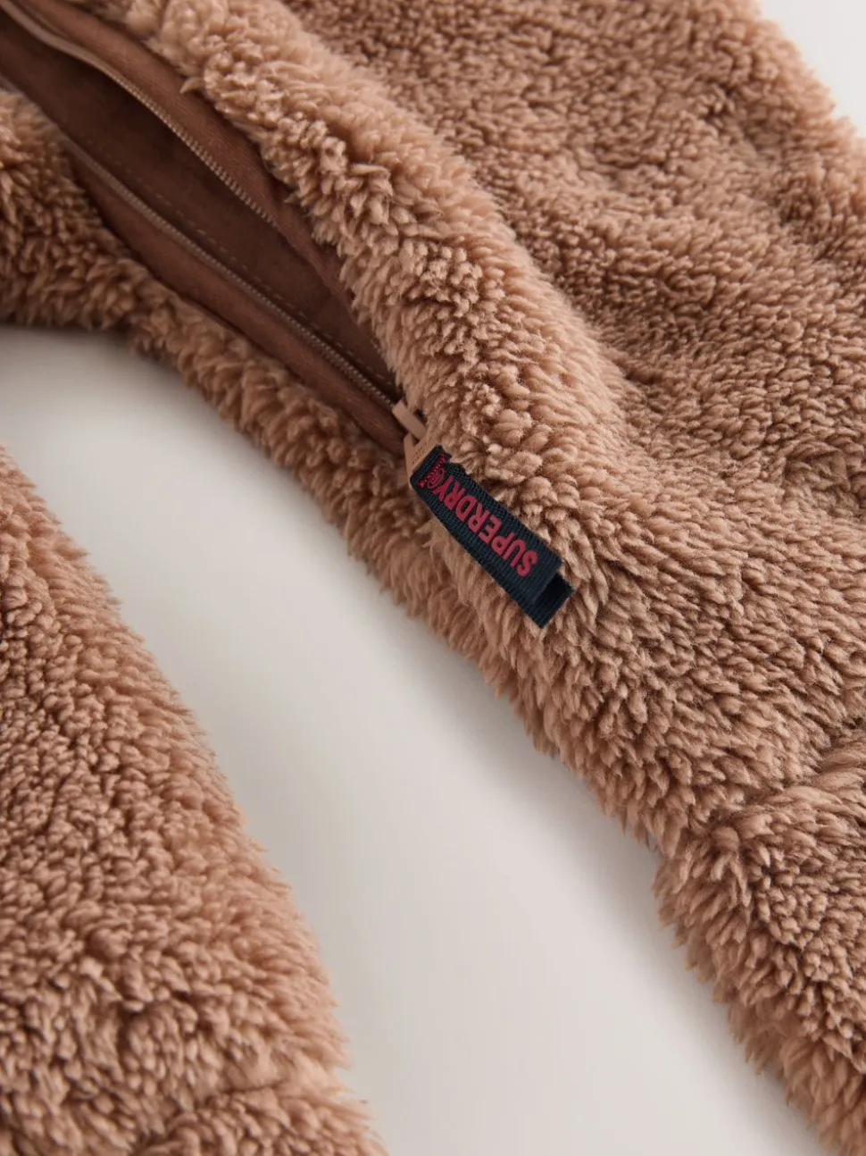 Superdry Brown Teddy Fleece Pramsuit