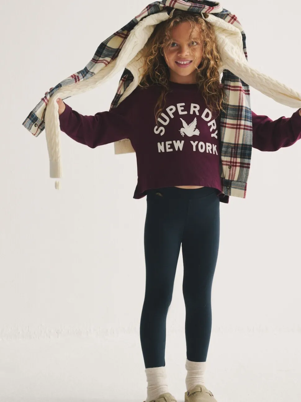 Superdry Burgundy/Navy Leggings Set