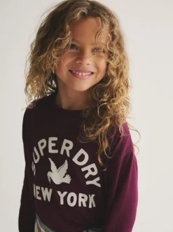 Superdry Burgundy/Navy Leggings Set