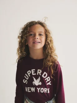 Superdry Burgundy/Navy Leggings Set