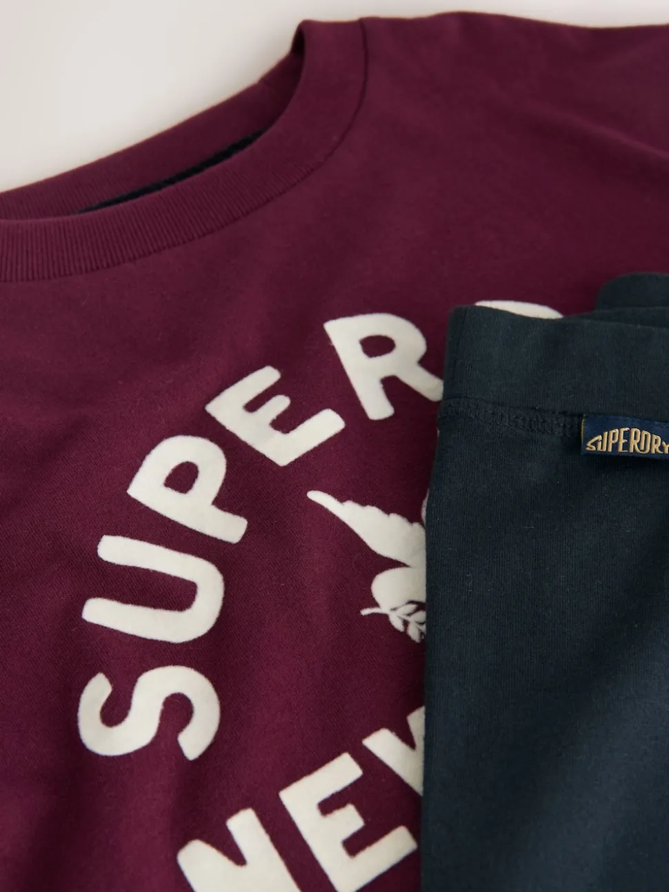 Superdry Burgundy/Navy Leggings Set