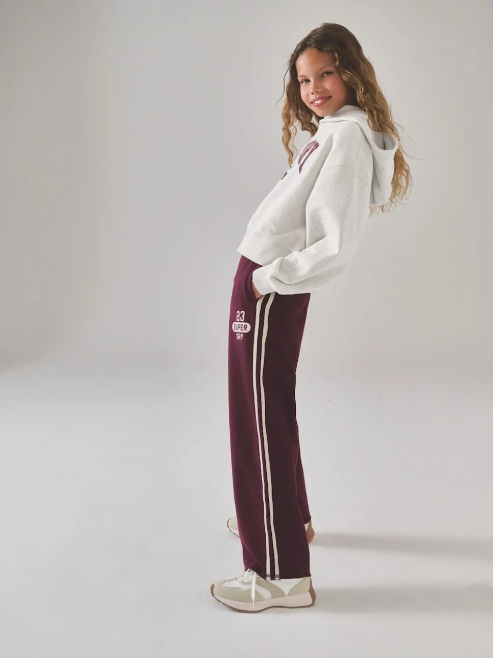 Superdry Burgundy Red Sweat Top & Joggers Set