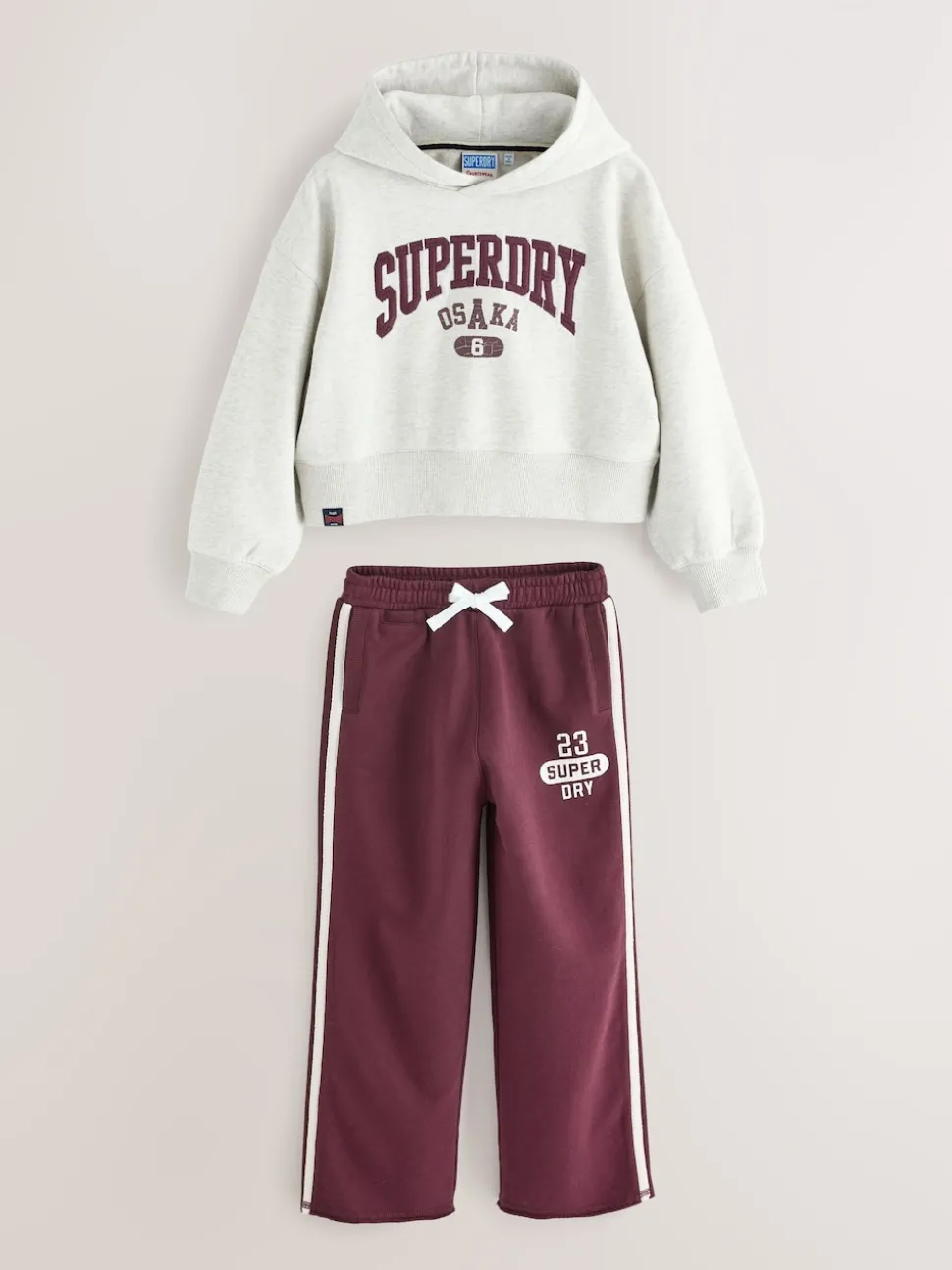 Superdry Burgundy Red Sweat Top & Joggers Set