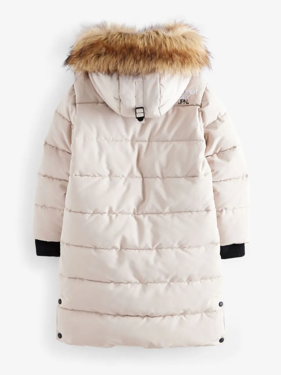 Superdry Cream Everest Longline Puffer Coat