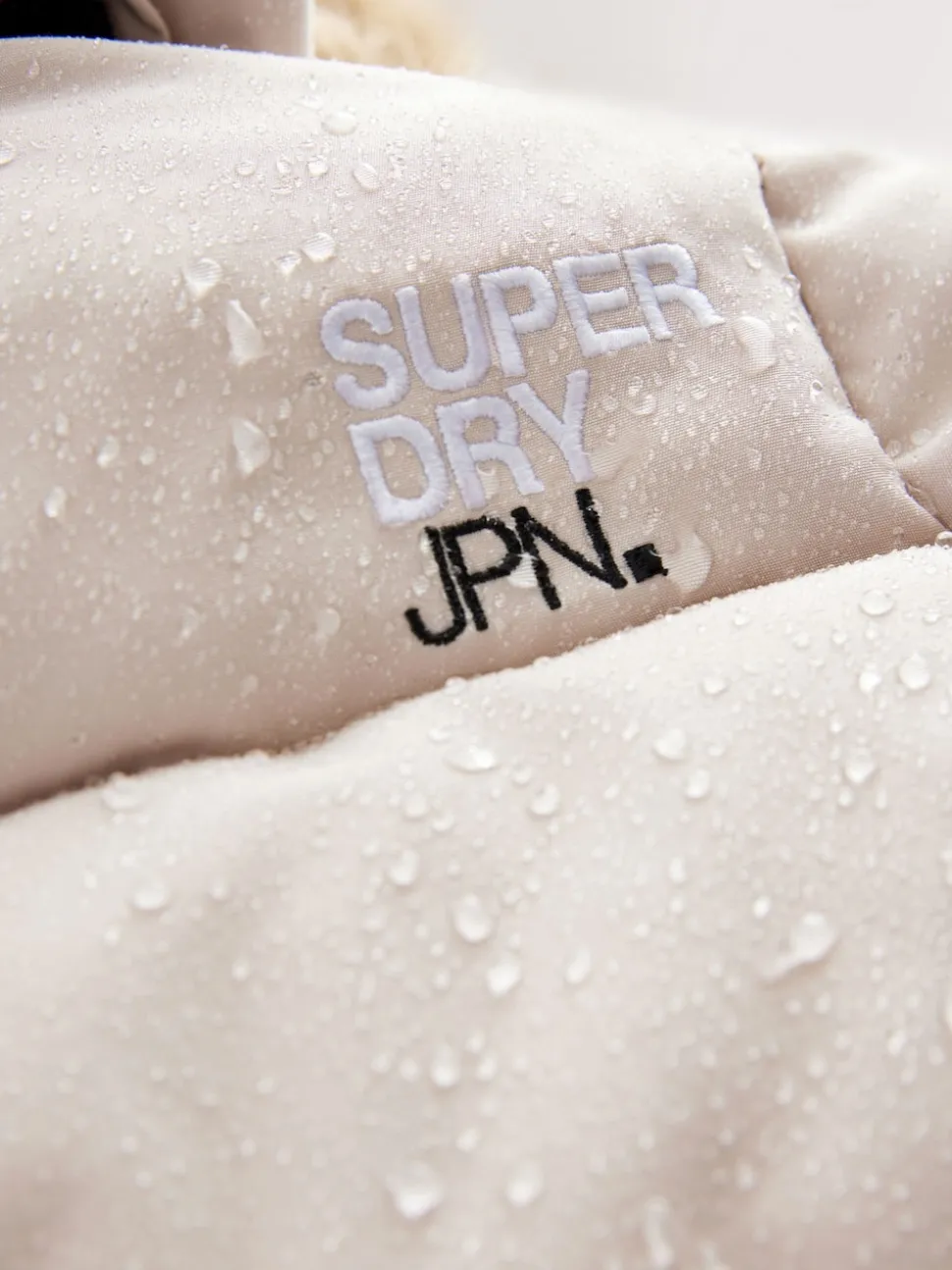 Superdry Cream Everest Longline Puffer Coat