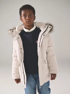 Superdry Cream Everest Parka Coat