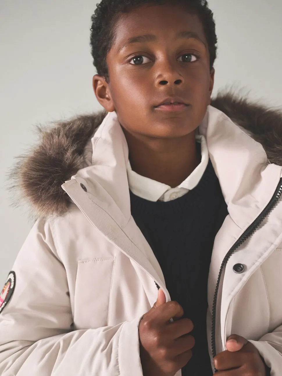 Superdry Cream Everest Parka Coat