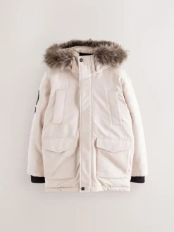 Superdry Cream Everest Parka Coat