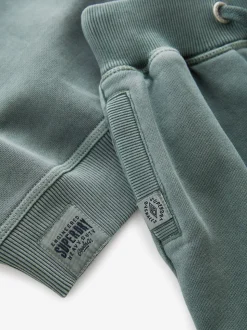 Superdry Dark Green Sweat Top & Shorts Set