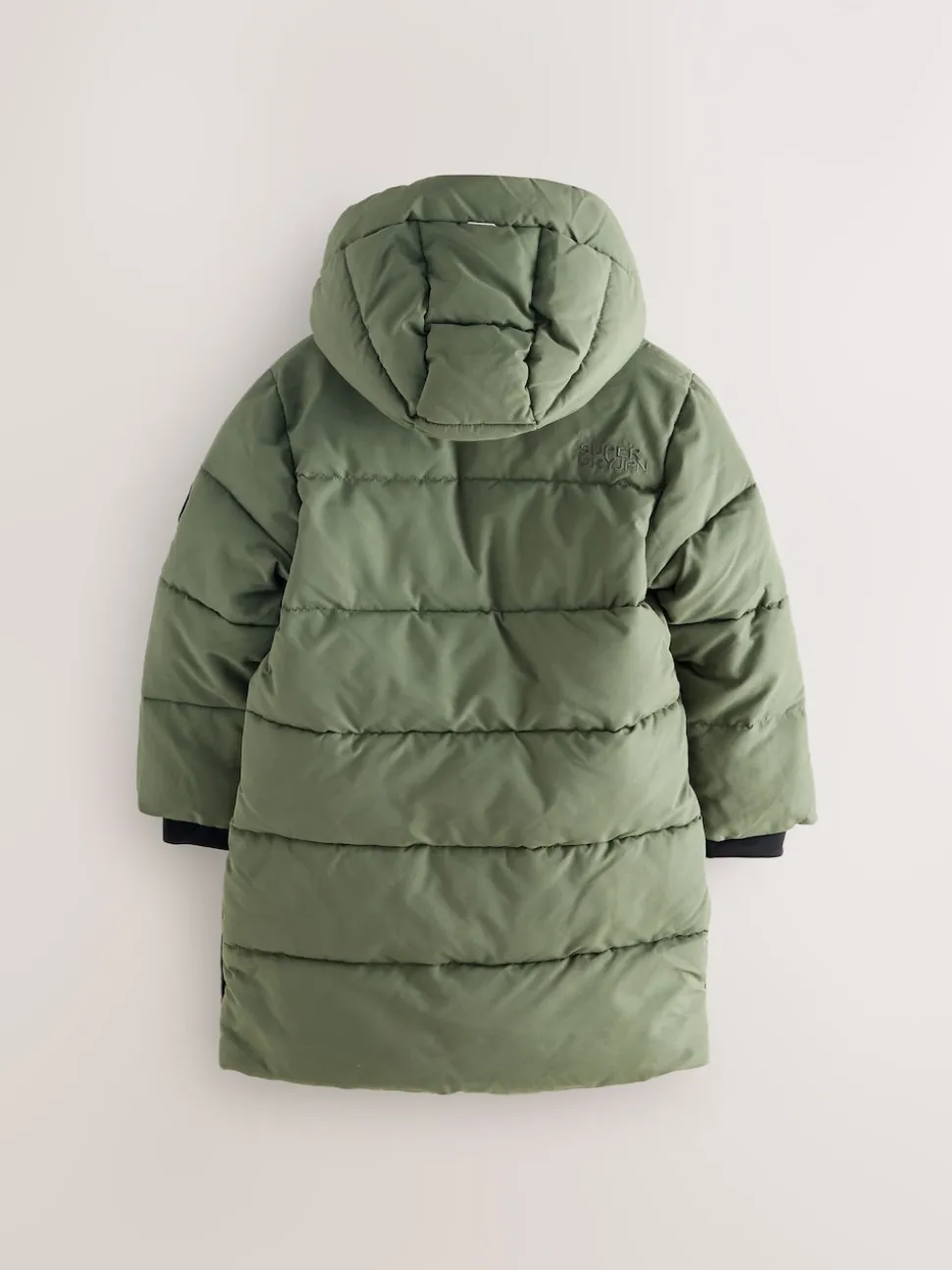 Superdry Green Longline Puffer Coat