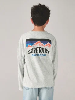 Superdry Grey Long Sleeve T-Shirt
