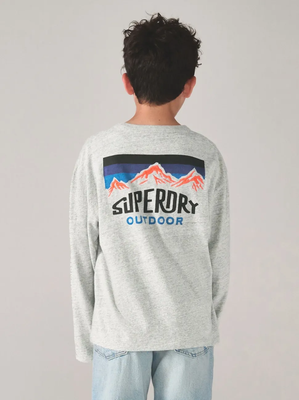 Superdry Grey Long Sleeve T-Shirt