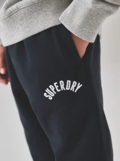 Superdry Grey/Navy Sweat Top & Shorts Set