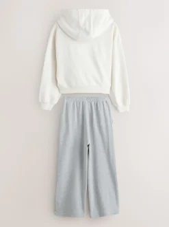 Superdry Grey/White Sweat Top & Joggers Set