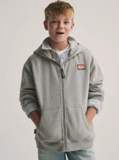 Superdry Grey Zip Through Hoodie