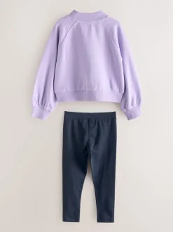 Superdry Lilac and Navy Leggings Set