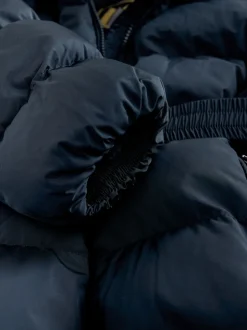 Superdry Navy Belted Puffer Coat
