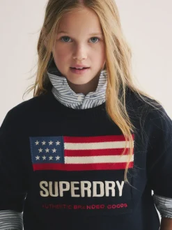 Superdry Navy Flag Knit Jumper