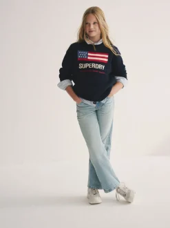 Superdry Navy Flag Knit Jumper