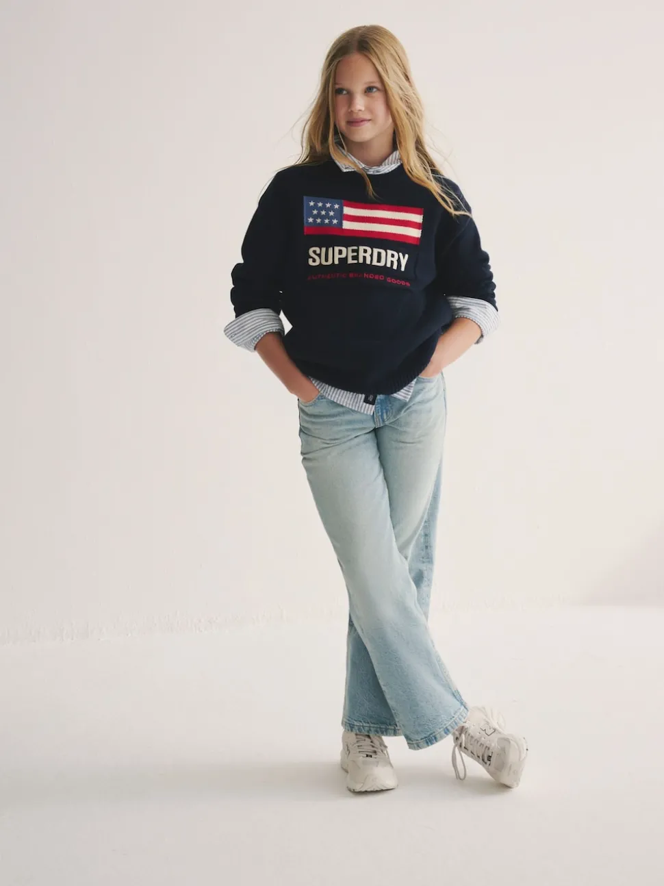 Superdry Navy Flag Knit Jumper