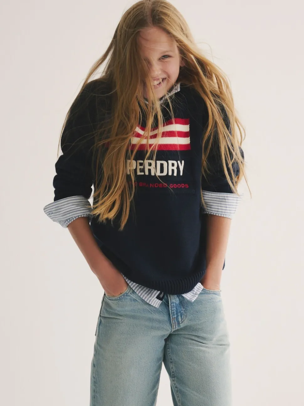 Superdry Navy Flag Knit Jumper