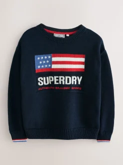 Superdry Navy Flag Knit Jumper